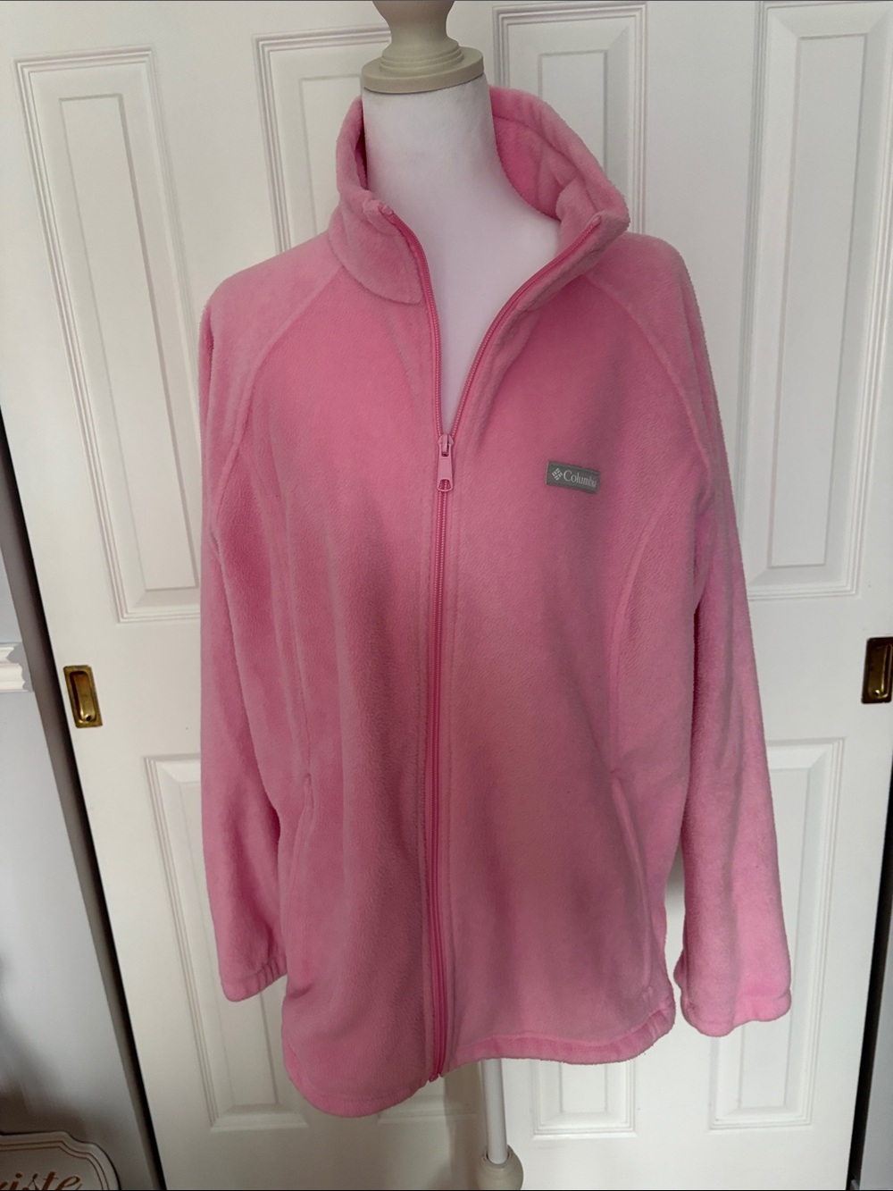 Columbia Pink Full-Zip Fleece Jacket